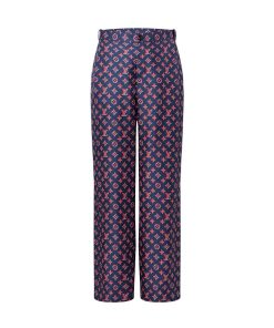 Donna Louis Vuitton Pantaloni | Pantaloni Ampi Con Motivo Monogram Tricolore