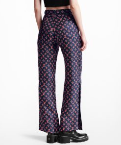 Donna Louis Vuitton Pantaloni | Pantaloni Ampi Con Motivo Monogram Tricolore