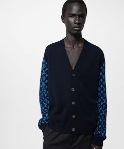 Uomo Louis Vuitton Maglieria E Felpe | Cardigan In Mix Di Cachemire Con Motivo Monogram