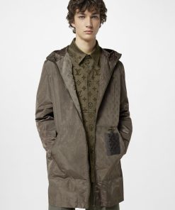 Uomo Louis Vuitton Capispalla E Cappotti | Giacca A Vento A Mezza Lunghezza In Nylon Con Motivo Monogram