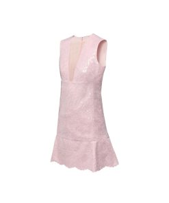 Donna Louis Vuitton Abiti | Miniabito In Pizzo Con Paillettes Rose