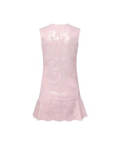 Donna Louis Vuitton Abiti | Miniabito In Pizzo Con Paillettes Rose