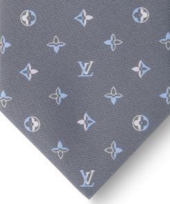 Uomo Louis Vuitton Cravatte E Fazzoletti Da Taschino | Cravatta Mng Eclipse Grigio