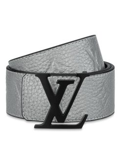 Uomo Louis Vuitton Cinture | Cintura Lv Initiales 40 Mm Reversibile Argento