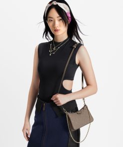 Donna Louis Vuitton Mini Bags | Pochette Easy Pouch On Strap Grigio Tortora