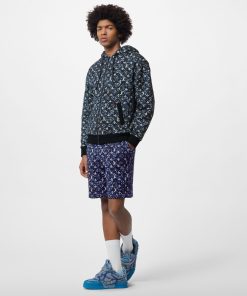 Uomo Louis Vuitton Maglieria E Felpe | Felpa In Cotone Con Motivo Monogram, Zip E Cappuccio