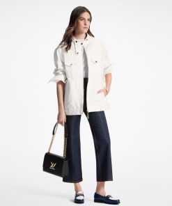 Donna Louis Vuitton Denim | Giacca In Denim Con Zip E Motivo Monogram In Jacquard