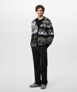 Uomo Louis Vuitton Maglieria E Felpe | Cardigan In Mohair Con Motivo Monogram