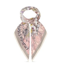 Donna Louis Vuitton Foulard In Seta E Bandeaux | Foulard Enchanted Forest 90