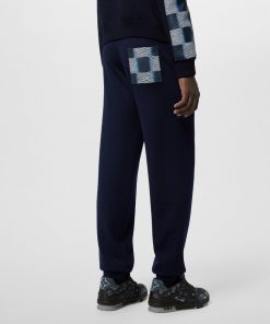 Uomo Louis Vuitton Pantaloni | Pantaloni Da Jogging In Lana E Pelle