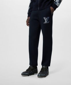 Uomo Louis Vuitton Pantaloni | Pantaloni Da Jogging In Lana E Pelle