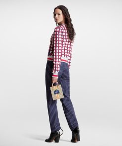 Donna Louis Vuitton Maglieria | Cardigan Con Motivo A Quadri 3D In Jacquard