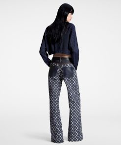 Donna Louis Vuitton Pantaloni | Jeans Boot-Cut Con Motivo Monogram