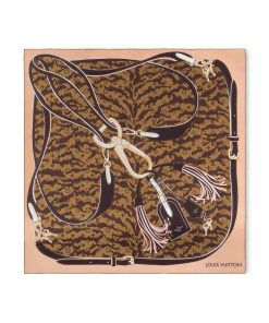 Donna Louis Vuitton Foulard In Seta E Bandeaux | Foulard Tigergram 90 Marrone