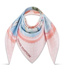 Donna Louis Vuitton Foulard In Seta E Bandeaux | Foulard Lv Marina 90