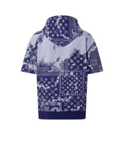 Uomo Louis Vuitton Maglieria E Felpe | Felpa A Maniche Corte Con Cappuccio E Motivo Monogram Bandana