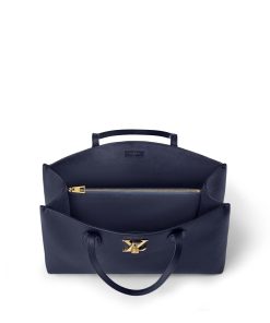 Donna Louis Vuitton Selezione Di Borse In Pelle | Borsa Lockme Shopper Blu Marine