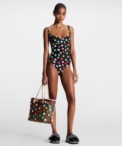 Donna Louis Vuitton Costumi | Lv X Yk Costume Da Bagno Intero Con Motivo Painted Dots