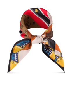 Donna Louis Vuitton Foulard In Seta E Bandeaux | Foulard Trunk In Love 45