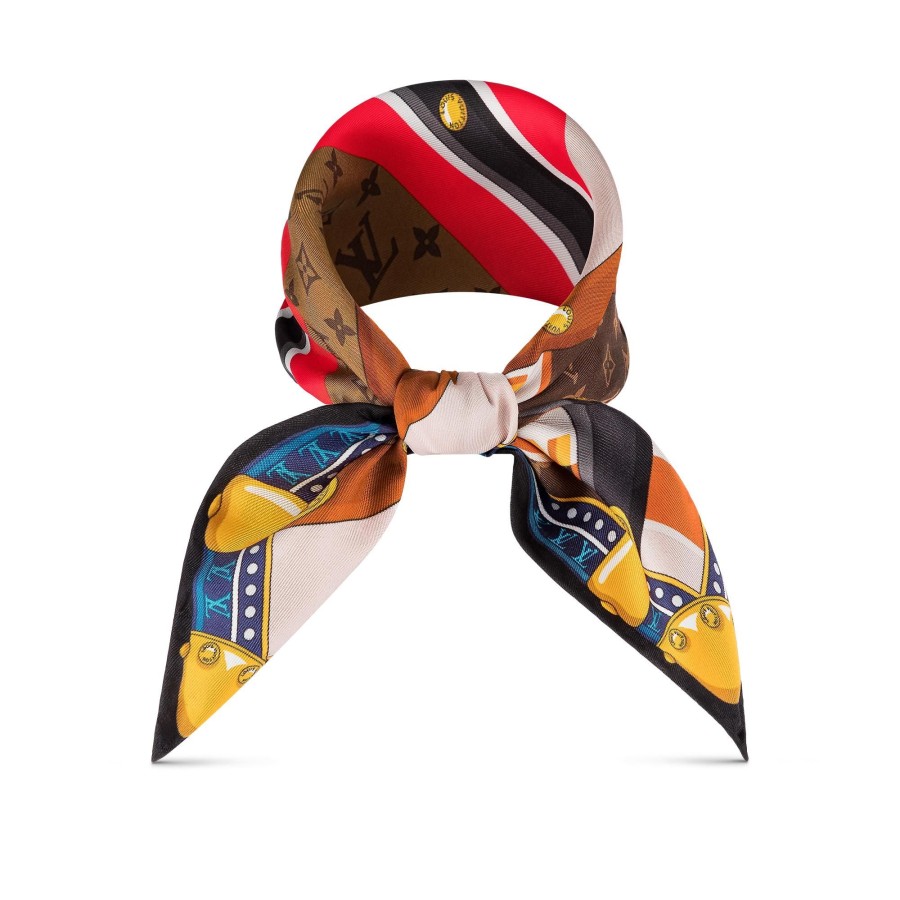 Donna Louis Vuitton Foulard In Seta E Bandeaux | Foulard Trunk In Love 45