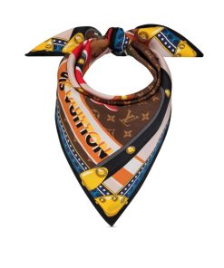 Donna Louis Vuitton Foulard In Seta E Bandeaux | Foulard Trunk In Love 45