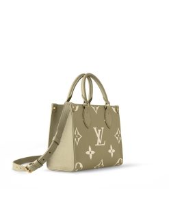 Donna Louis Vuitton Selezione Di Borse In Pelle | Borsa Onthego Pm Verde Kaki Crema