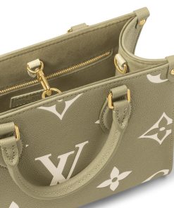 Donna Louis Vuitton Selezione Di Borse In Pelle | Borsa Onthego Pm Verde Kaki Crema