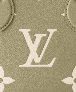 Donna Louis Vuitton Selezione Di Borse In Pelle | Borsa Onthego Pm Verde Kaki Crema