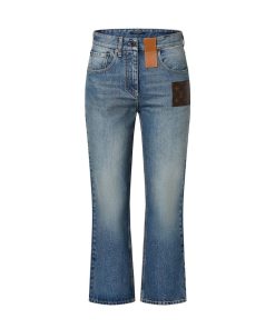 Donna Louis Vuitton Pantaloni | Jeans Con Applicazione In Tela Monogram