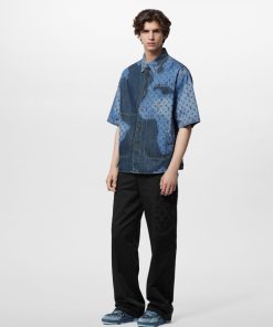 Uomo Louis Vuitton Camicie | Giacca A Camicia In Denim A Maniche Corte