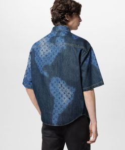 Uomo Louis Vuitton Camicie | Giacca A Camicia In Denim A Maniche Corte