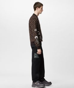 Uomo Louis Vuitton Pantaloni | Pantaloni Cargo In Cotone Tecnico Ricamato