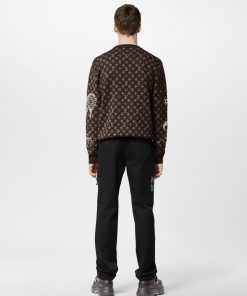 Uomo Louis Vuitton Pantaloni | Pantaloni Cargo In Cotone Tecnico Ricamato