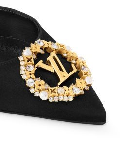 Donna Louis Vuitton Decollete | Decollete Aperta Sul Retro Met Nero