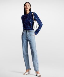 Donna Louis Vuitton Pantaloni | Jeans In Denim Sbiancato