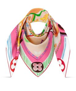 Donna Louis Vuitton Foulard In Seta E Bandeaux | Foulard Arty Lv Unlocked 90