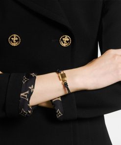 Donna Louis Vuitton Bracciali | Bracciale Lv Padlock Nero