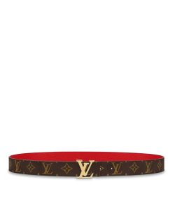 Donna Louis Vuitton Cinture | Cintura Lv Initiales 30 Mm Reversibile Rosso