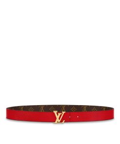 Donna Louis Vuitton Cinture | Cintura Lv Initiales 30 Mm Reversibile Rosso