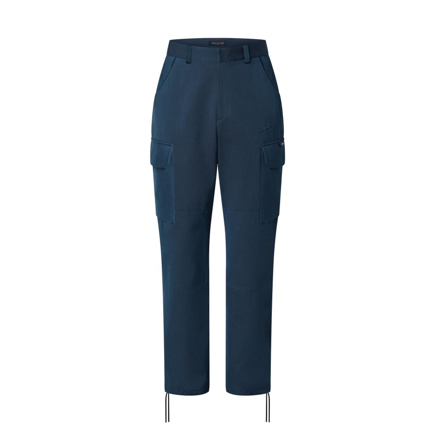 Uomo Louis Vuitton Pantaloni | Pantaloni Cargo Con Inserti Lvse Corbeau