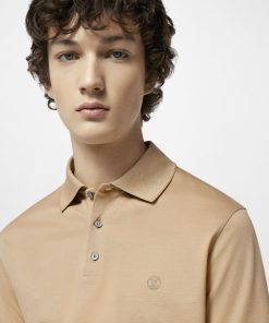 Uomo Louis Vuitton T-Shirt E Polo | Polo Classica In Cotone Beige