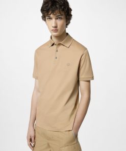 Uomo Louis Vuitton T-Shirt E Polo | Polo Classica In Cotone Beige