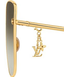 Donna Louis Vuitton Occhiali Da Sole | Occhiali Da Sole Lv Charm Cat-Eye Gold