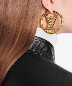 Donna Louis Vuitton Orecchini | Ecchini Ad Anello Louise Gm Or