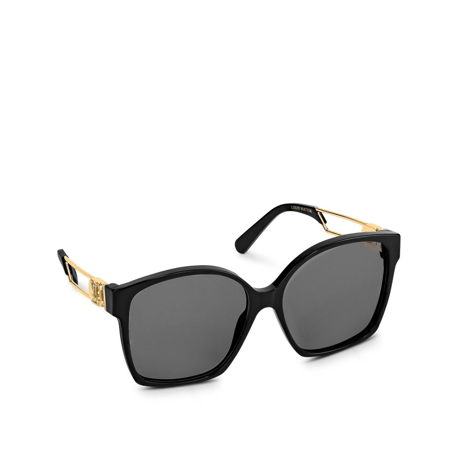 Donna Louis Vuitton Occhiali Da Sole | Occhiali Da Sole Lv Link Light Classic Square Nero