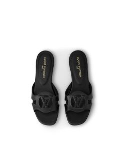 Donna Louis Vuitton Mule E Slider | Mule Bassa Lv Isola Nero