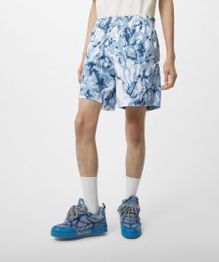 Uomo Louis Vuitton Costumi | Shorts Da Mare In Nylon Stampato