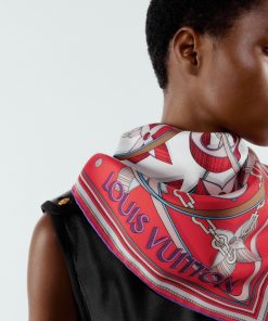 Donna Louis Vuitton Foulard In Seta E Bandeaux | Foulard Ultimate 3D 90 Poppy