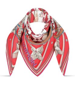 Donna Louis Vuitton Foulard In Seta E Bandeaux | Foulard Ultimate 3D 90 Poppy