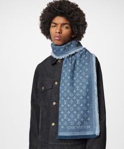 Uomo Louis Vuitton Sciarpe | Stola Monogram Essential Blu